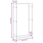 vidaXL Portant de bois de chauffage 80x28x154 cm acier inoxydable