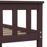 vidaXL Cadre de lit sans matelas marron foncé pin massif 180x200 cm