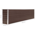 vidaXL Jardinière 320x40x77 cm Acier galvanisé Marron