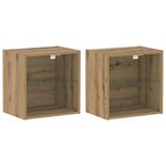 vidaXL Jeu de 8 meubles TV avec éclairage en chêne artisan et bois d'ingénierie