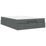 vidaXL Cadre de lit avec stockage Gris foncé 160 x 200 cm tissu