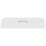 vidaXL Lit avec rangement et matelas avec matelas 2 Pièces Blanc Cuir