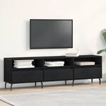 vidaXL Meuble TV Chêne noir 150 x 30 x 44.5 cm Bois d'ingénierie