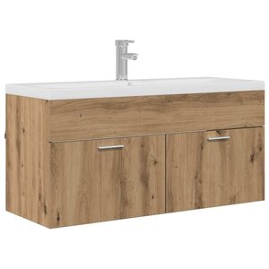 vidaXL Cabinet de salle de bain Chêne artisanal 100 x 38 5 x 46 cm
