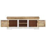 vidaXL Meuble TV 110x30x40 cm Bois massif de manguier