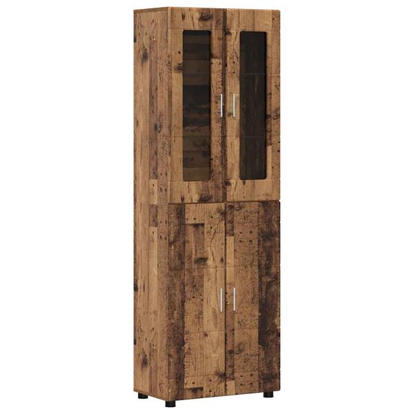 vidaXL Haut Armoire avec étagère FLORIN Bois ancien 60 x 35 x 182 cm