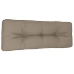 vidaXL Coussin de palette taupe 120x40x12 cm tissu