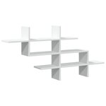 vidaXL Étagère murale blanc 124 5x18x60 5 cm bois d'ingénierie