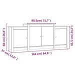 vidaXL Buffet 164x37x68 cm Bois massif Pin