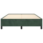 vidaXL Cadre de lit sans matelas vert foncé 140x200 cm velours