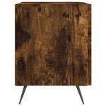 vidaXL Table de chevet chêne fumé 40x35x47 5 cm bois d’ingénierie