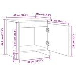 vidaXL Cabinet de chevet chêne artisanal 45 x 34 x 44.5 cm