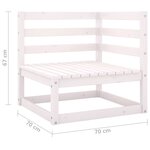 vidaXL Salon de jardin 6 Pièces avec coussins Bois de pin massif