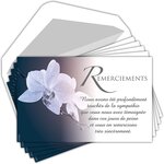 Lot 5 cartes remerciements condoléances +5 enveloppes blanches format 9x14cm