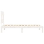 vidaXL Cadre de lit sans matelas blanc 100x200 cm bois de pin massif