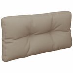 vidaXL Coussins de palette lot de 2 taupe tissu