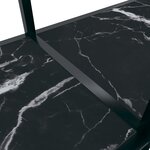 vidaXL Table console Noir 140x35x75 5 cm Verre trempé