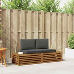 vidaXL Ensemble de canapés d'extérieur 2 Pièce Naturel et Anthracite