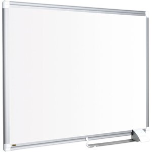 Basics Tableau blanc magnétique avec cadre en aluminium et  porte-marqueurs Effaçable à sec, 90 x 60 cm : : Fournitures de  bureau
