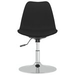 vidaXL Chaises pivotantes à manger lot de 4 Noir Tissu