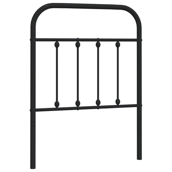 vidaXL Tête de lit métal noir 75 cm
