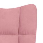 vidaXL Chaise de relaxation avec repose-pied Rose Velours