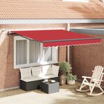 vidaXL Tissu de auvent Rouge 350 x 250 cm Polyester