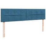 VidaXL Cadre de lit ottoman avec matelas bleu foncé 160x200 cm velours