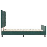 vidaXL Cadre de lit avec tête de lit Vert foncé 140 x 190 cm Velours