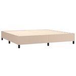 vidaXL Sommier à lattes de lit avec matelas Cappuccino 200x200 cm