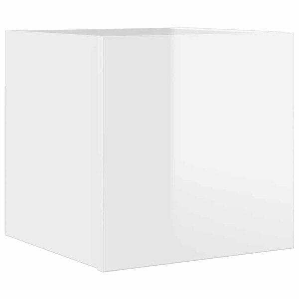 vidaXL Meuble TV mural Blanc brillant 30 5x30x30 cm