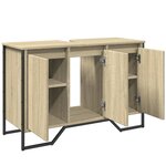 vidaXL Armoire lavabo de salle de bain chêne sonoma 91x35x60 cm