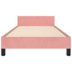 vidaXL Cadre de lit sans matelas rose 100x200 cm velours