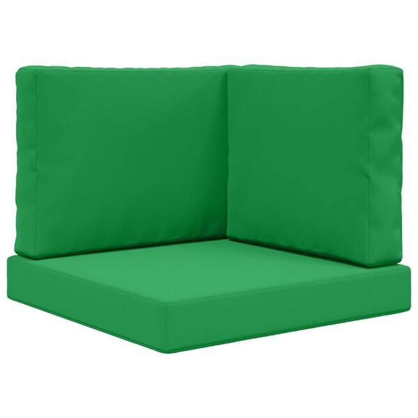 vidaXL Coussin de canapé d'extérieur 3 Pièces Vert Polyester