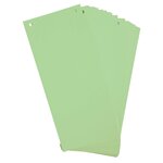 Paquet 100 Fiches Intercalaires Horizontales Unies Perforées - 105x240mm - Vert - X 12 - Exacompta