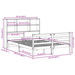 vidaXL Lit bibliothèque sans matelas blanc 120x200 cm bois pin massif
