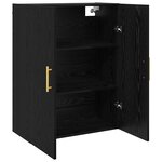 vidaXL Armoires Murailles 2 Pièces Chêne noir 69 5 x 34 x 90 cm
