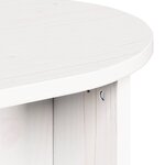vidaXL Table basse Blanc 80 x 39 5 x 35 cm Bois de pin massif