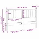 vidaXL Tête de lit capitonnée avec tête de lit Blanc 140 cm Pin massif