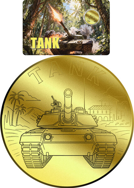Monnaie TANK Deadly Vehicles 1/1000 Oz Or 12$ Liberia 2026