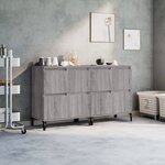 vidaXL Buffets 2 Pièces sonoma gris 60x35x70 cm bois d'ingénierie