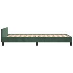 vidaXL Cadre de lit avec tête de lit Vert foncé 80x200 cm Velours