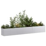 vidaXL Jardinière 280x40x40 cm acier galvanisé