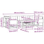 vidaXL Ensemble de canapés d'extérieur 8 Pièces Naturel et Beige