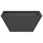 vidaXL Jardinière noire en métal 35x35x15 cm  en acier.