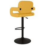 vidaXL Tabourets de bar lot de 2 jaune moutarde tissu