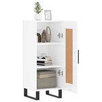 vidaXL Buffet Blanc brillant 34 5x34x90 cm Bois d'ingénierie