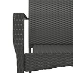 vidaXL Mobilier à dîner de jardin 9Pièces et coussins noir résine tressée