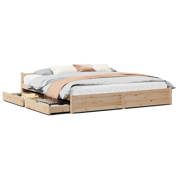 vidaXL Cadre de lit sans matelas 180x200 cm bois massif de pin