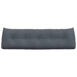 vidaXL Coussin de Dos Gris foncé 160 x 24 x 50 cm Velours